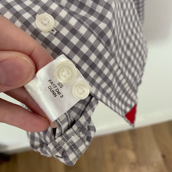 UNTUCKIT Grey/White Gingham Button Down Shirt - Picture 5 of 5